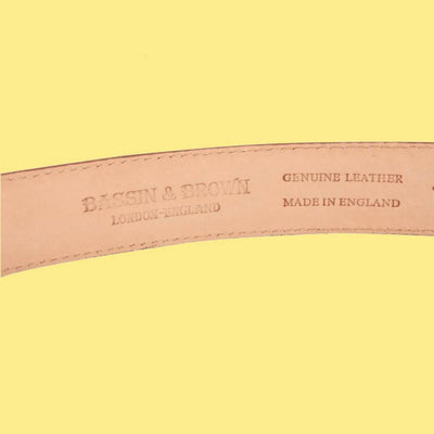 Bassin and Brown Contrasting Stitching Leather Belt - Tan