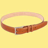 Bassin and Brown Contrasting Stitching Leather Belt - Tan