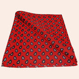 Bassin and Brown Teardrop Paisley Silk Pocket Square - Red