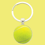 Bassin and Brown Tennis Ball Keyring - Yellow