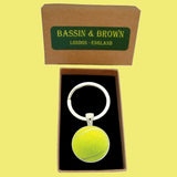 Bassin and Brown Tennis Ball Keyring - Yellow