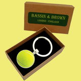 Bassin and Brown Tennis Ball Keyring - Yellow