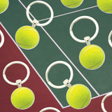 Bassin and Brown Tennis Ball Keyring - Yellow