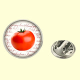 Bassin and Brown Tomato Fruit Jacket Lapel Pin