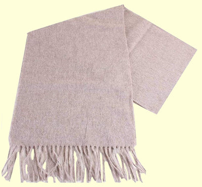 Bassin and Brown - Plain - 100% Wool - Mens Scarf - Design Veal - Beige