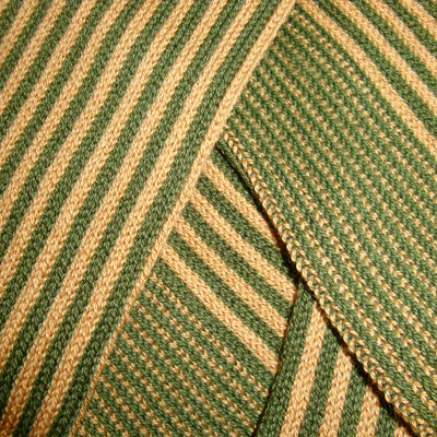 Bassin and Brown Green and Beige Vertical Stripe Cotton Socks