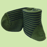 Bassin and Brown Vertical Stripe Men's Socks - Green and Navy