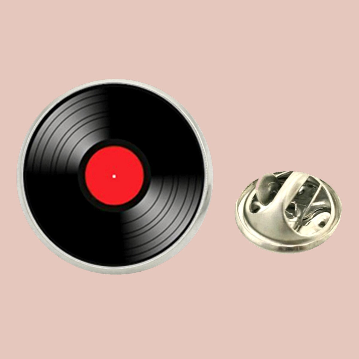 buy | vinyl | disc | lapel pin | black | red | shop | Bassin and Brown ...