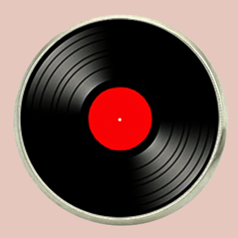 buy | vinyl | disc | lapel pin | black | red | shop | Bassin and Brown ...