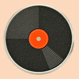 Bassin and Brown Vinyl Disc Lapel Pin - Orange.Black