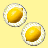 Bassin and Brown Lemon Fruit Cufflinks - Yellow and White